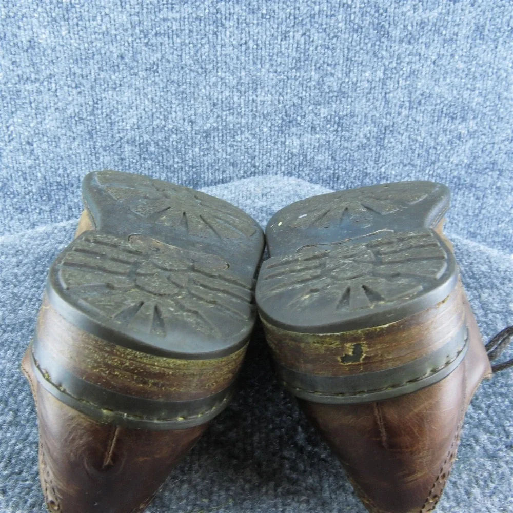 Born  Men Derby Oxfords Shoes Brown Leather Lace Up Size 8 Medium‎